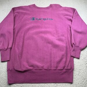 Vintage Champion Reverse Weave Sweatshirt Mens 2XL Purple Embroidered USA 90s